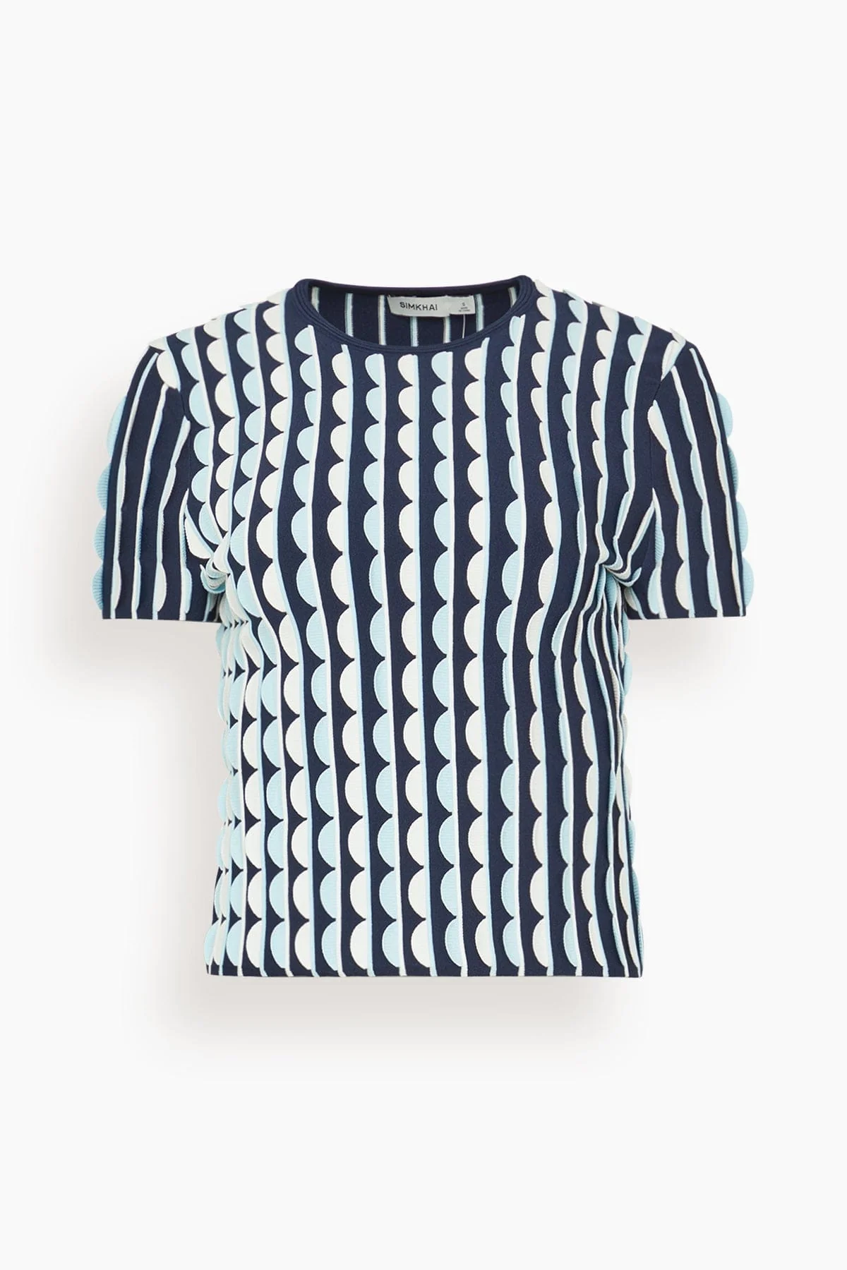 Kendra Short Sleeve Top in Sky Multi