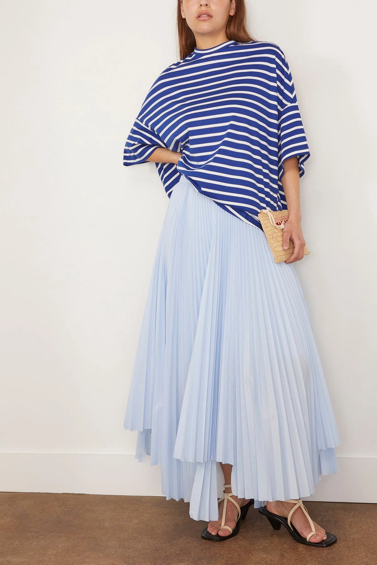 Pleated Skirt in Sky Blue - Image 3