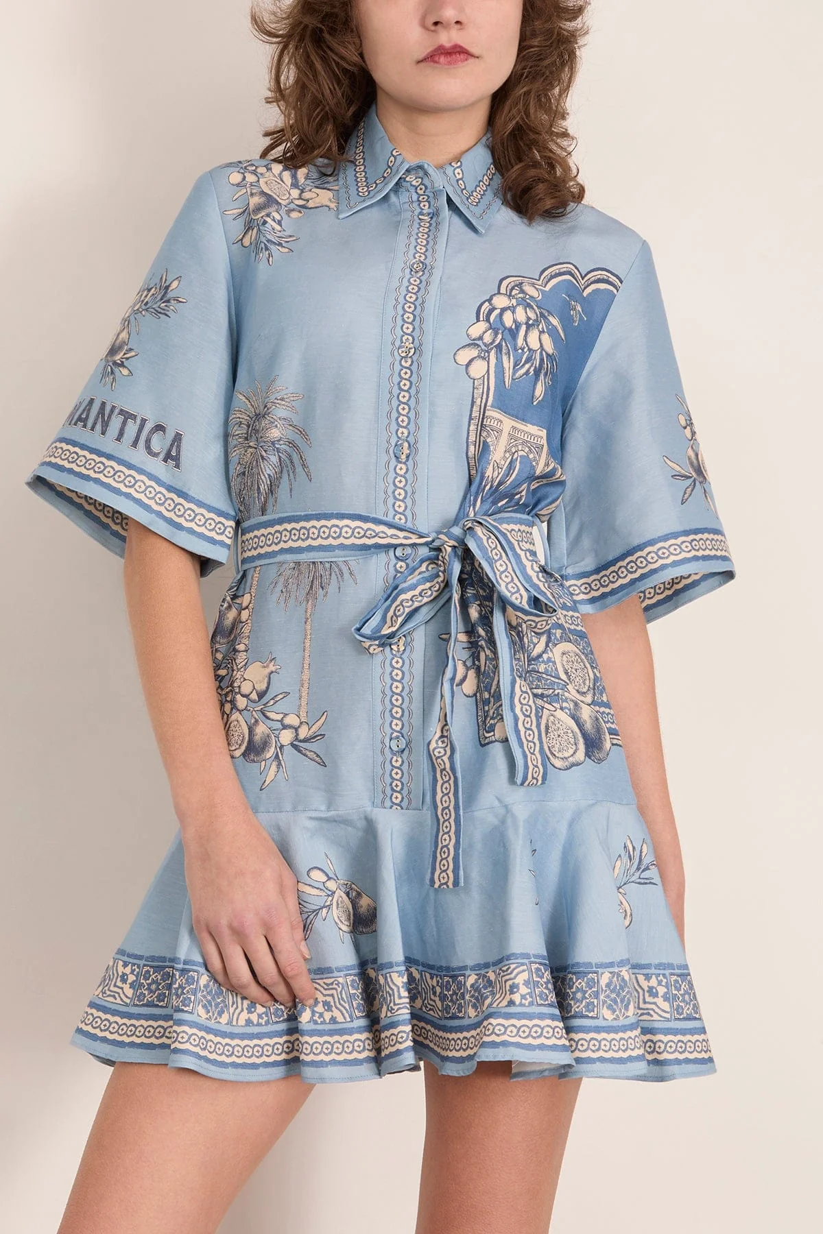 Villa Romantica Mini Dress in Blue - Image 3